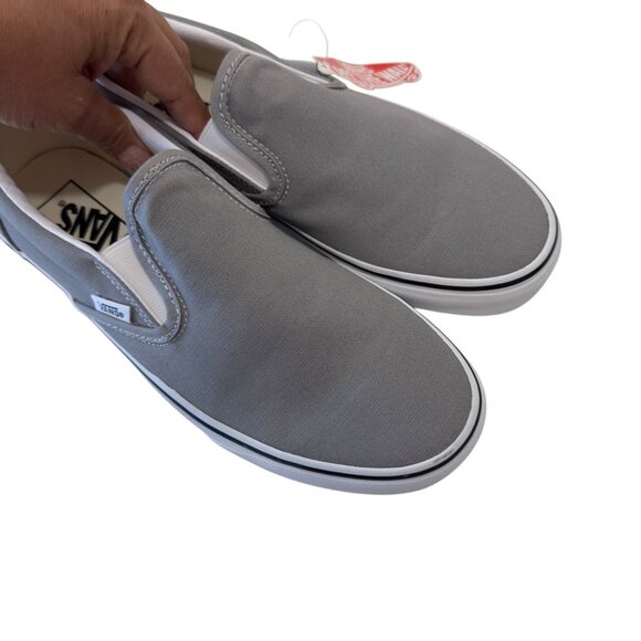 Vans Mens Unisex Classic Slip-On Sneakers Gray Size 8 Women SZ 9.5 - Picture 7 of 16